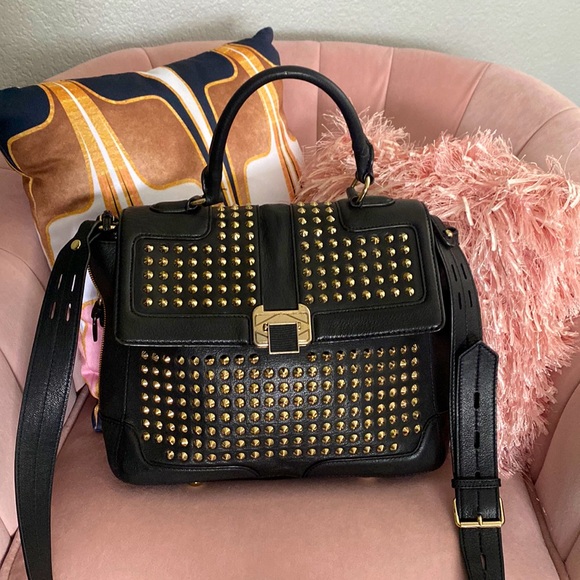 🖤✨EUC Rebecca Minkoff Elle Studded Satchel. - Picture 1 of 12